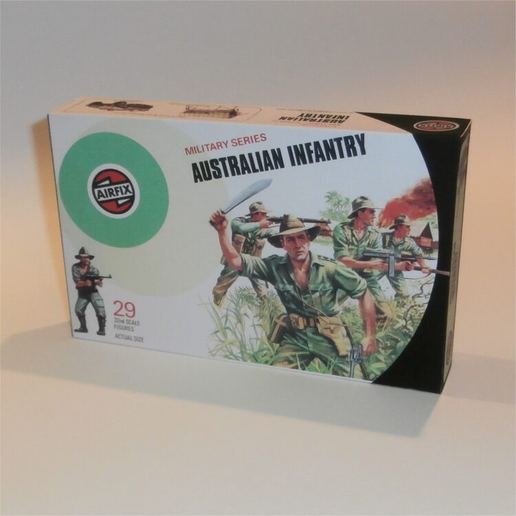 Airfix Empty Military Series Australian Infantry Target Logo Repro Box 1:32 Scale #51458