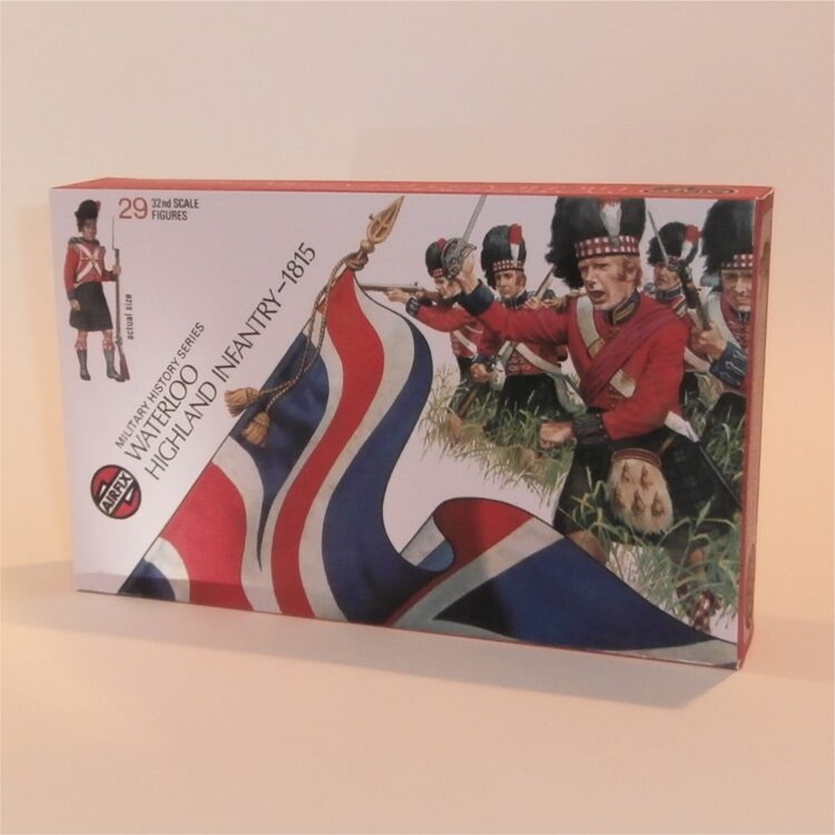 Airfix Empty Waterloo Series Highland Infantry Repro Box 1:32 Scale #51462