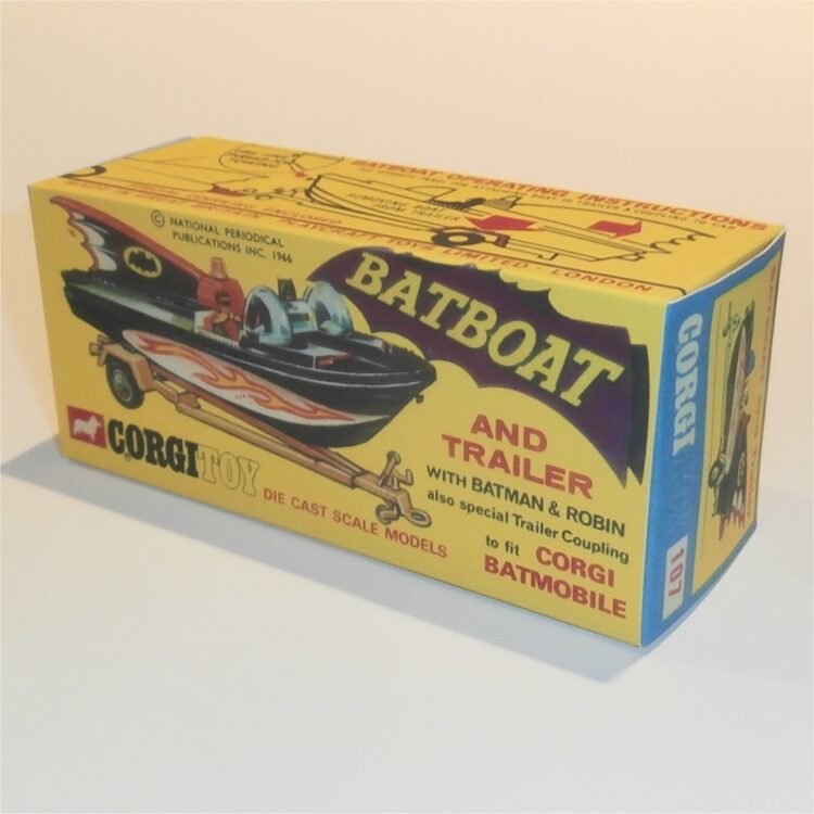 Corgi Toys  107 Batman & Robin Batboat Repro Box - Image 3