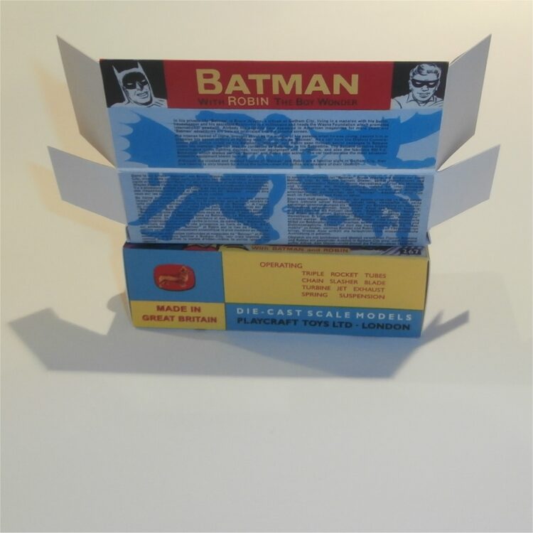 Corgi Toys  267 Batman Robin Batmobile Empty Repro 1st Issue Box with Inserts - Image 5