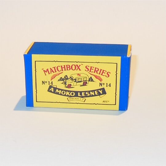 Matchbox Lesney 14 b1 Daimler Ambulance Repro B Style Box