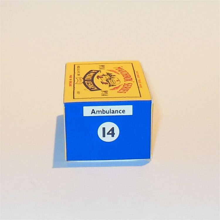 Matchbox Lesney 14 b2 Daimler Ambulance Repro B Style Box - Image 3
