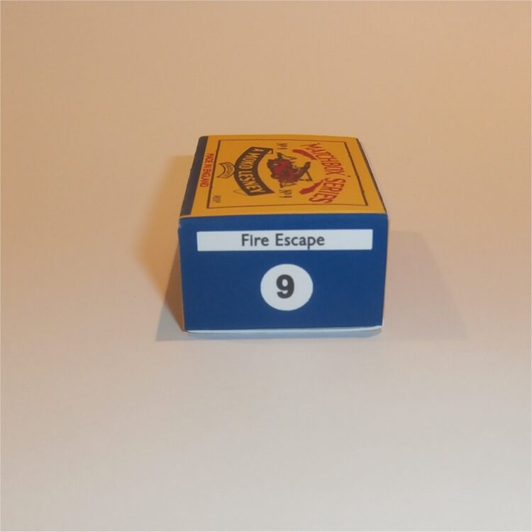 Matchbox Lesney  9 a Dennis Fire Escape B Style Repro Box - Image 3