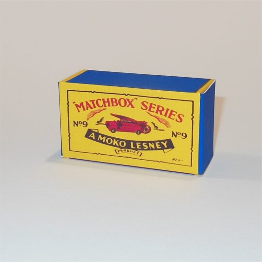 Matchbox Lesney  9 b Dennis Fire Escape B Style Repro Box