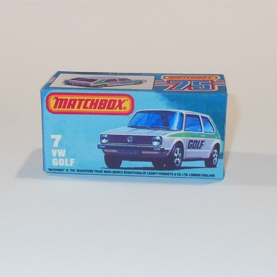 Matchbox Lesney Superfast  7 f Volkswagen VW Golf K Style Repro Box