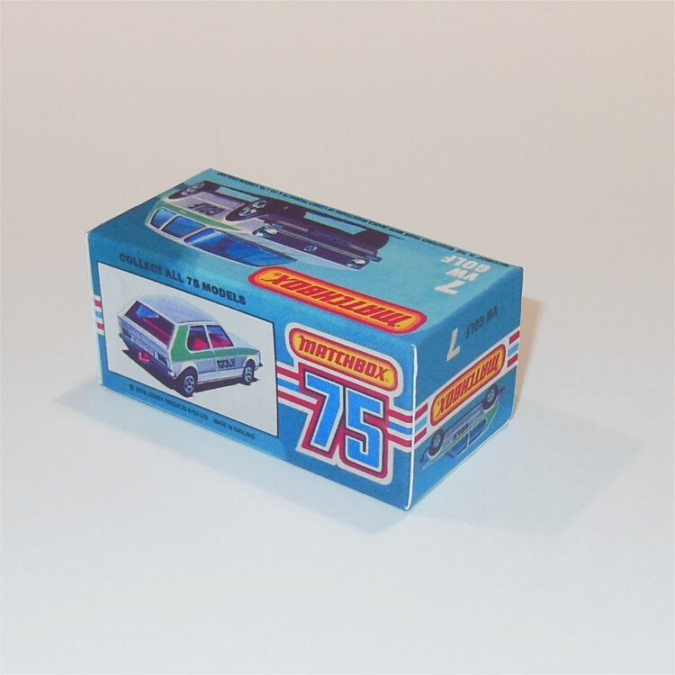 Matchbox Lesney Superfast  7 f Volkswagen VW Golf K Style Repro Box - Image 2