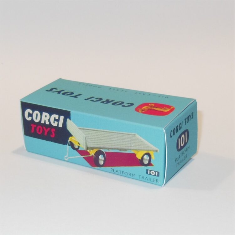 Corgi Toys  101 Platform Trailer Early Blue Repro Box - Image 2