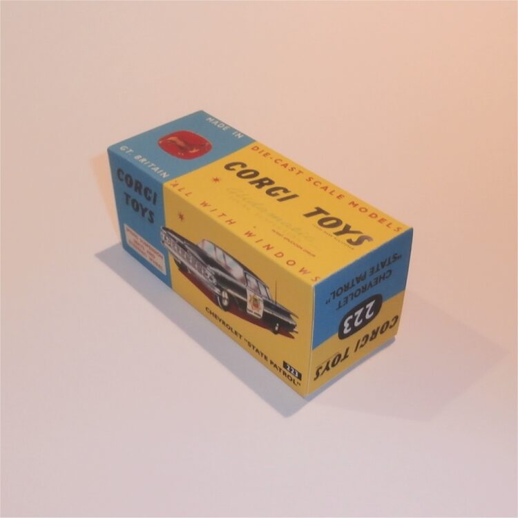 Corgi Toys  223 Chevrolet Impala State Patrol Repro Box - Image 2