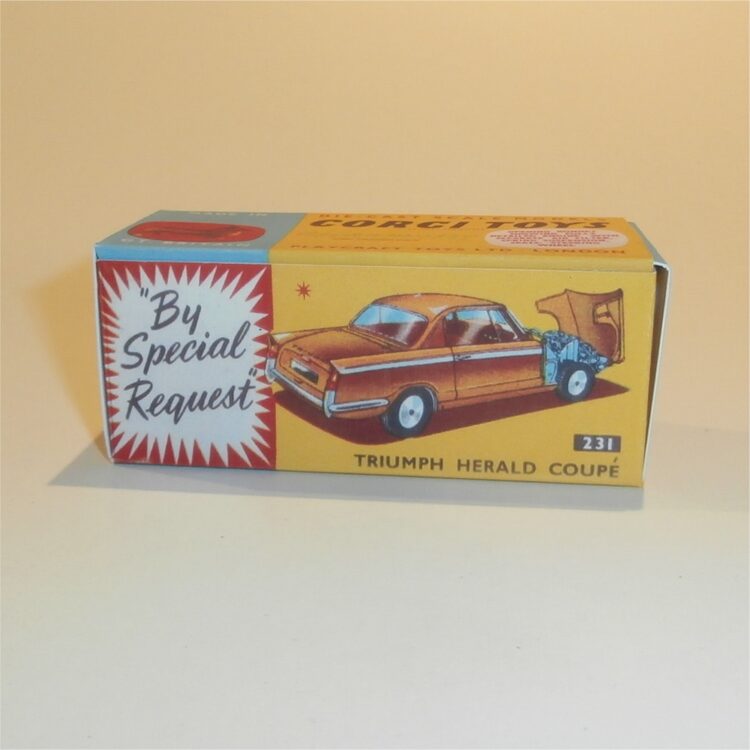Corgi Toys  231 Triumph Herald (Gold) Repro Box - Image 2