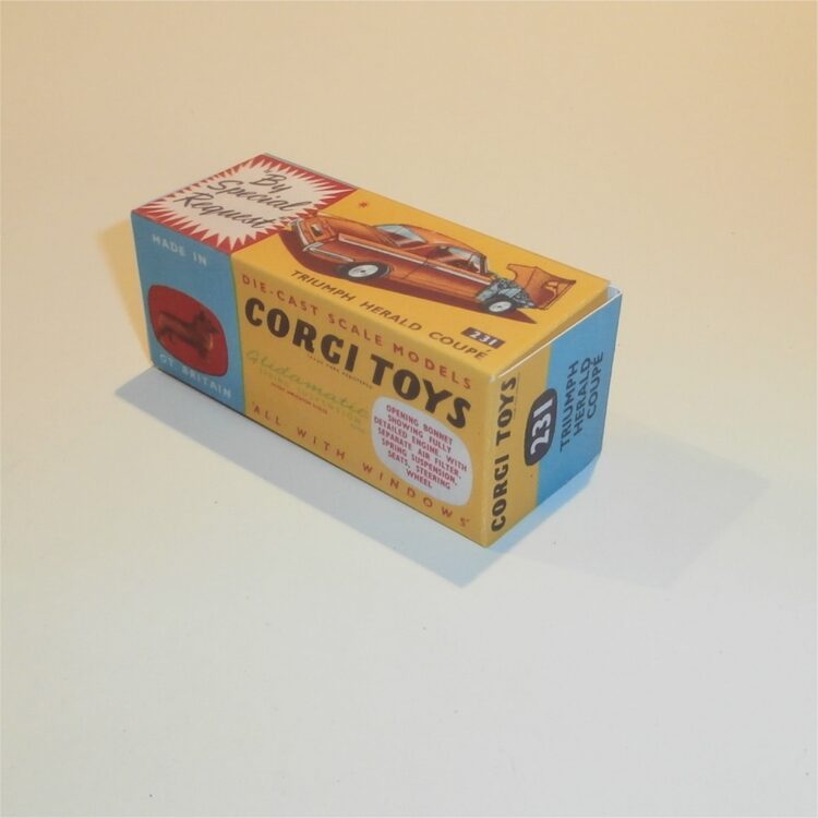 Corgi Toys  231 Triumph Herald (Gold) Repro Box - Image 3