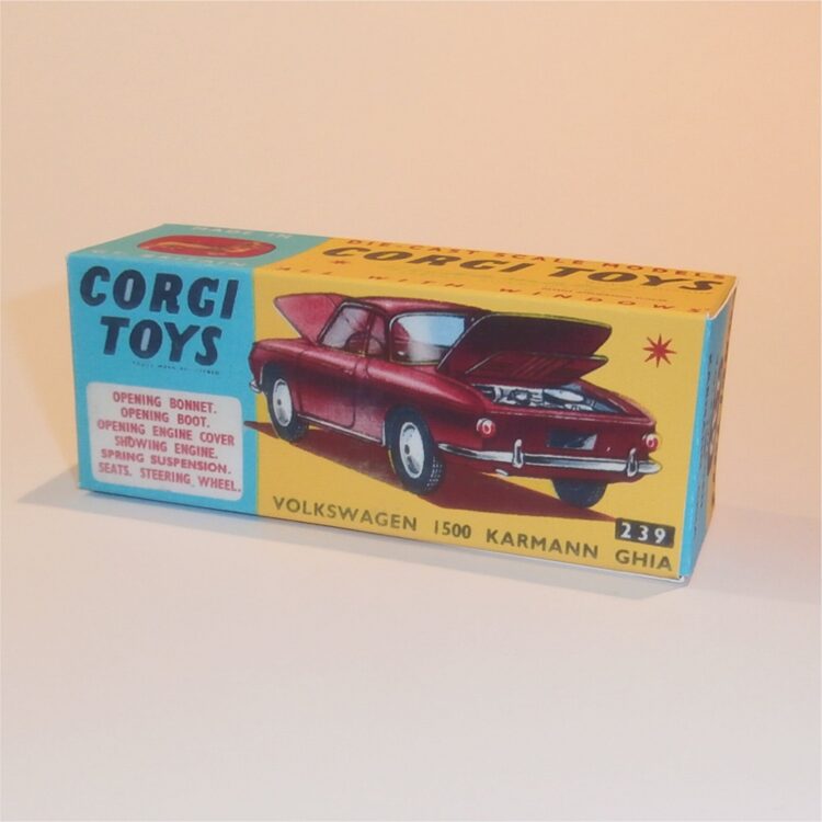 Corgi Toys  239 Volkswagen VW 1500 Karmann Ghia Repro Box - Image 3