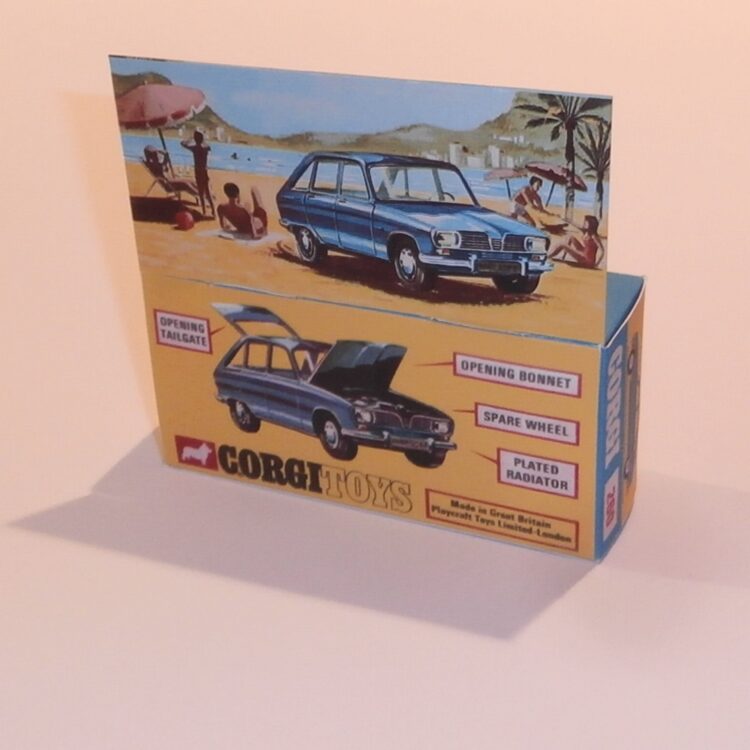 Corgi Toys  260 Renault 16 Repro Box Interior & Header Card Set - Image 4