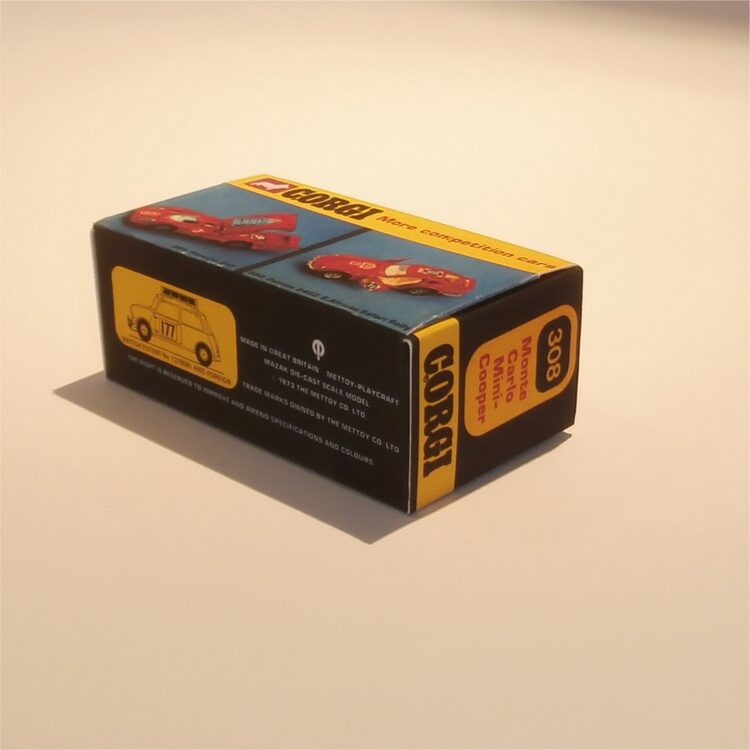Corgi Toys  308 Mini Cooper Monte Carlo #117 Whizzwheels Repro Box - Image 4