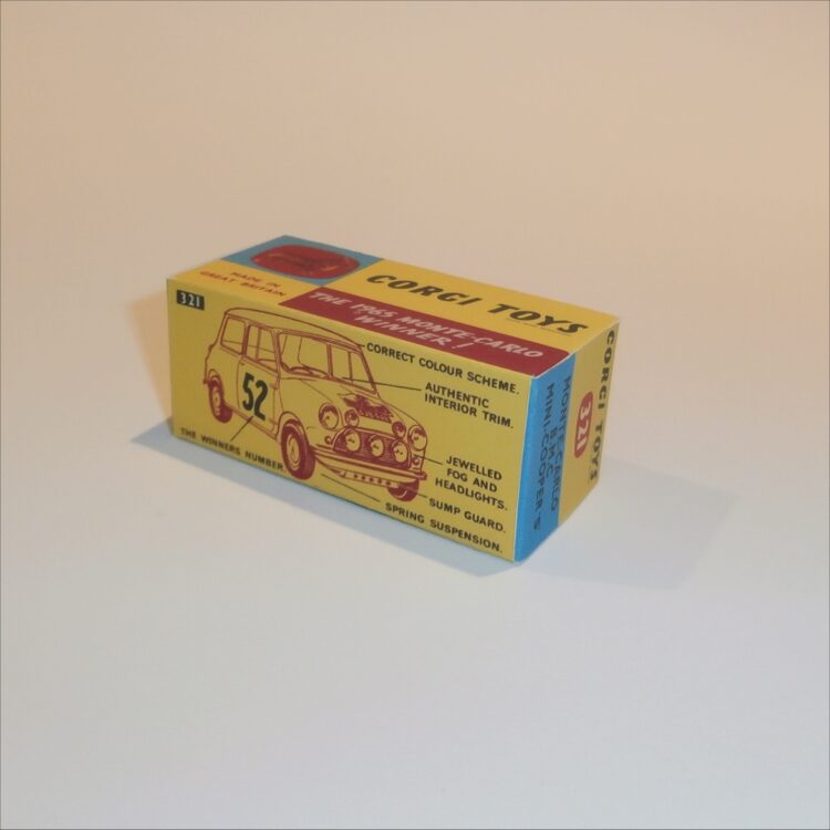Corgi Toys  321 Monte-Carlo Mini Cooper #52 Repro Box - Image 3