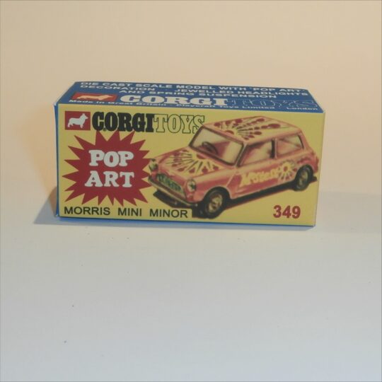 Corgi Toys  349 Morris Mini Mostest Pop Art Repro Box