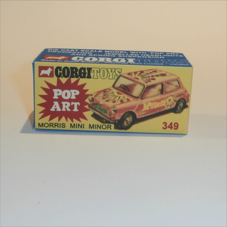 Corgi Toys  349 Morris Mini Mostest Pop Art Repro Box