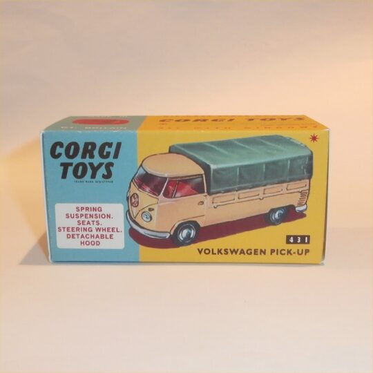 Corgi Toys  431 Volkswagen Pickup Truck VW with Canopy Repro Box