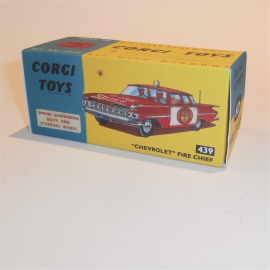 Corgi Toys  439 Chevrolet Impala Fire Chief Car Repro Box