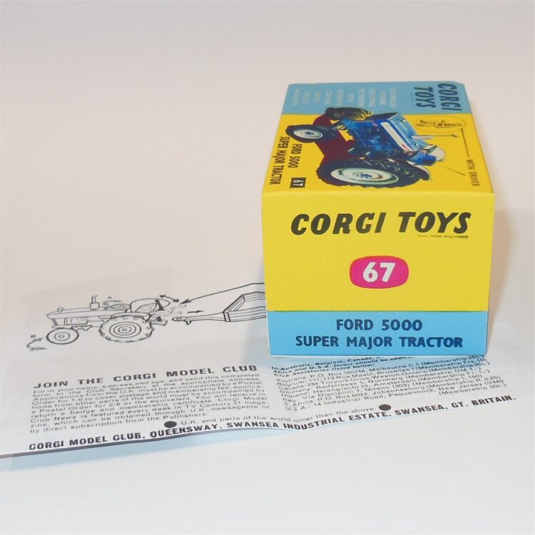 Corgi Toys   67 Ford 5000 Super Major Tractor Repro Box - Image 3