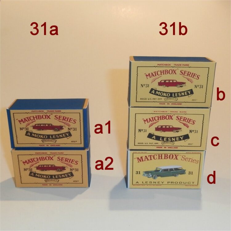 Matchbox Lesney 31 b American Station Wagon C Style Repro Box - Image 5