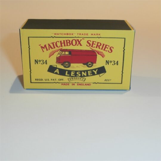 Matchbox Lesney 34 a Volkswagen Micro Van C Style Repro Box