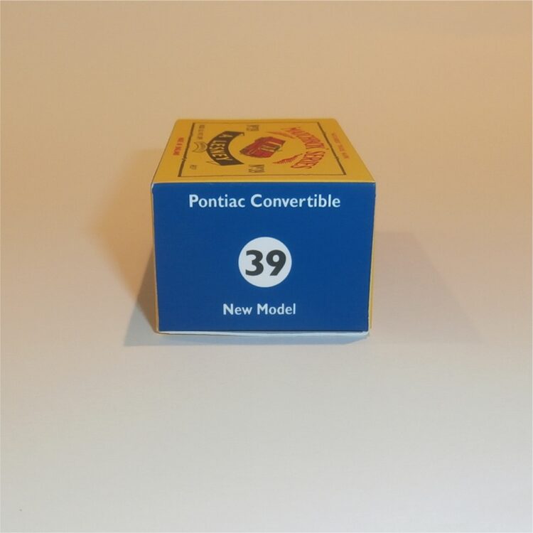 Matchbox Lesney 39 b Pontiac Convertible C Style Repro Box - Image 4