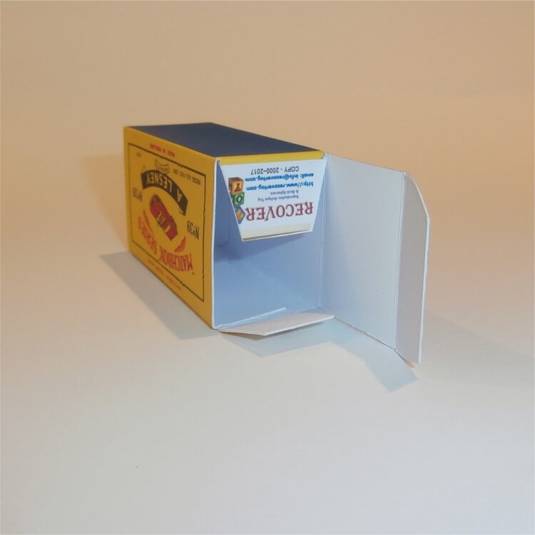 Matchbox Lesney 39 b Pontiac Convertible C Style Repro Box - Image 3