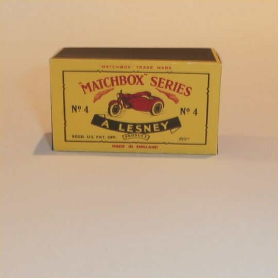 Matchbox Lesney  4 c Triumph Motorbike C Style Repro Box
