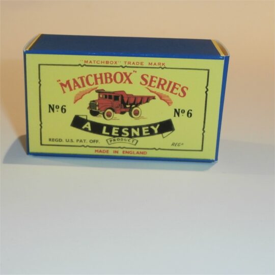 Matchbox Lesney  6 b Euclid Quarry Truck C Style Repro Box