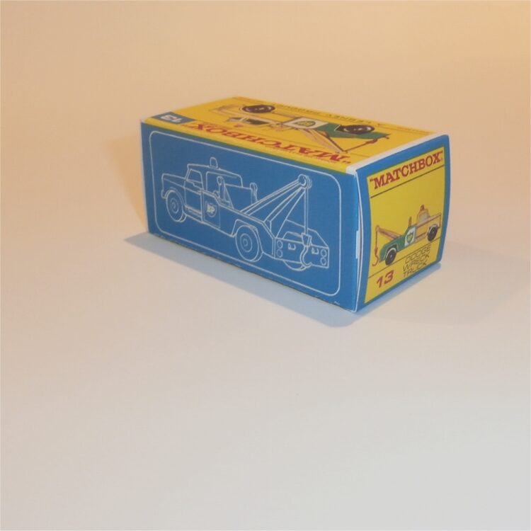 Matchbox Lesney 13d Dodge Wreck Truck F Style Repro Box - Image 2