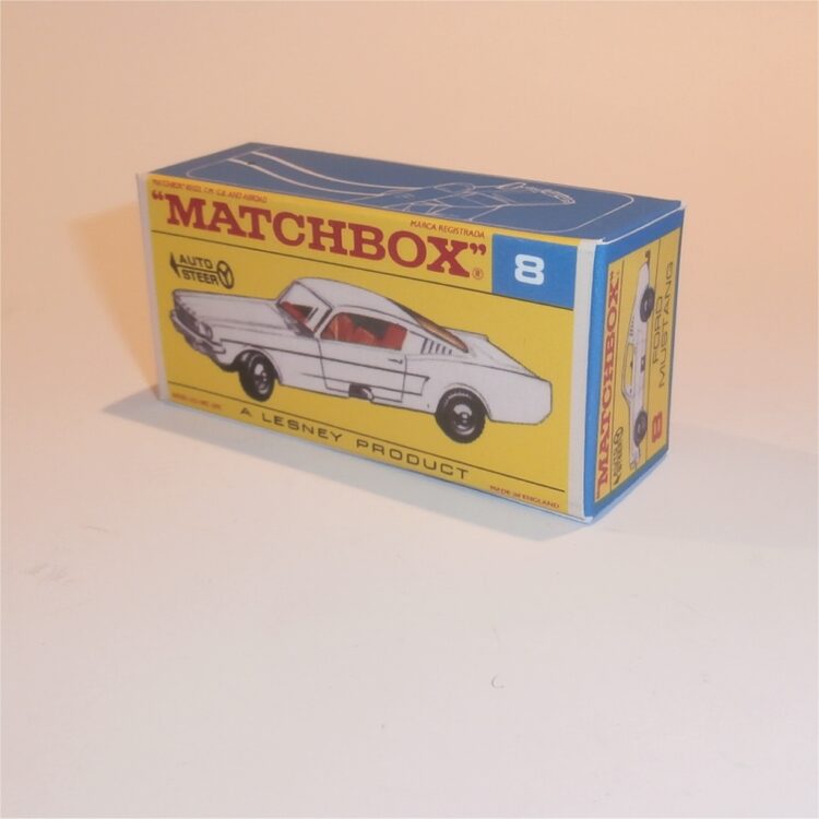 Matchbox Lesney  8e Ford Mustang Coupe F Style Repro Box