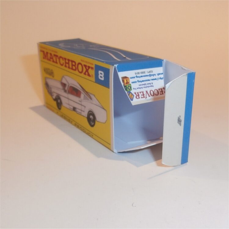 Matchbox Lesney  8e Ford Mustang Coupe F Style Repro Box - Image 4