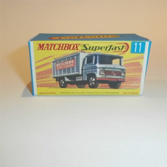 Matchbox Lesney Superfast 11 e Mercedes Scaffold Truck G Style Repro Box