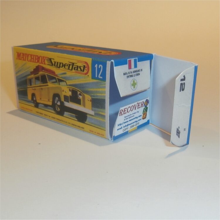 Matchbox Lesney Superfast 12 d Land Rover Safari G Style Repro Box - Image 4