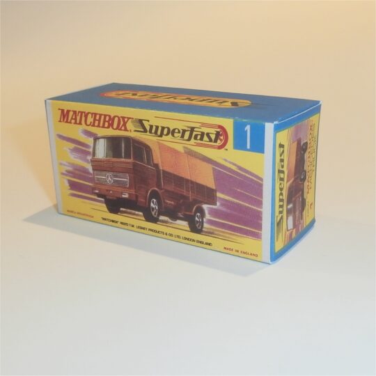 Matchbox Lesney Superfast  1 e Mercedes Truck G Style Repro Box