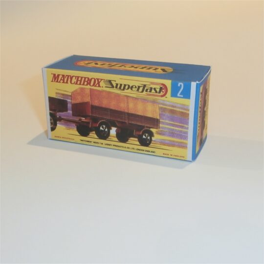Matchbox Lesney Superfast  2 d Mercedes Trailer G Style Repro Box