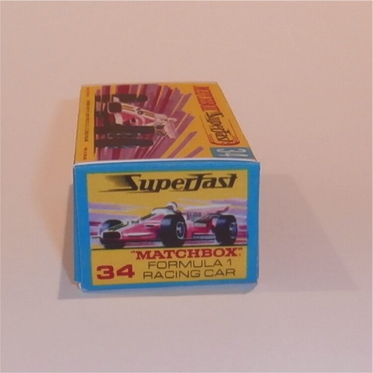 Matchbox Lesney Superfast 34 e Formula 1 Racing Car G Style Repro Box - Image 3