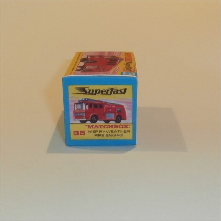 Matchbox Lesney Superfast 35 c Merryweather Fire Engine G Style Repro Box - Image 3