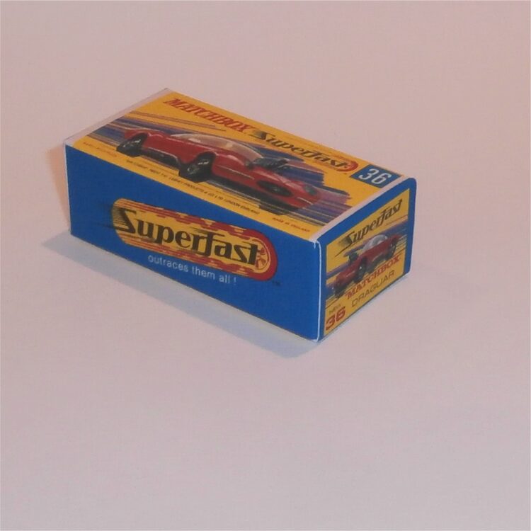 Matchbox Lesney Superfast 36 e Jaguar Draguar G Style Repro Box - Image 2