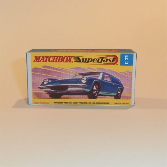 Matchbox Lesney Superfast  5 e Lotus Europa G Style Repro Box
