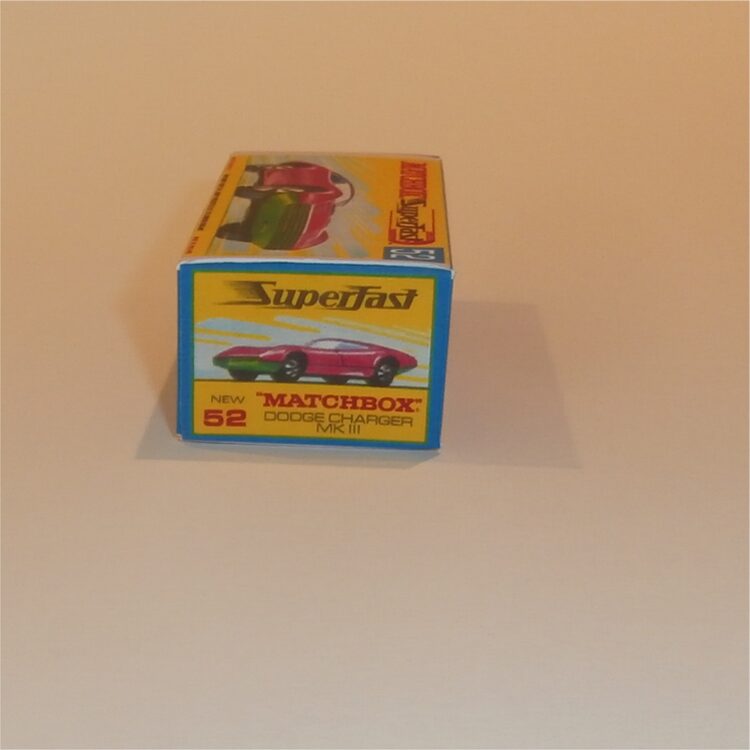Matchbox Lesney Superfast 52 c Dodge Charger MKIII G Style Repro Box - Image 3