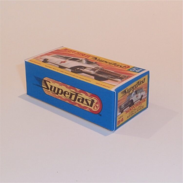 Matchbox Lesney Superfast 54 c Cadillac Ambulance G Style Repro Box - Image 2