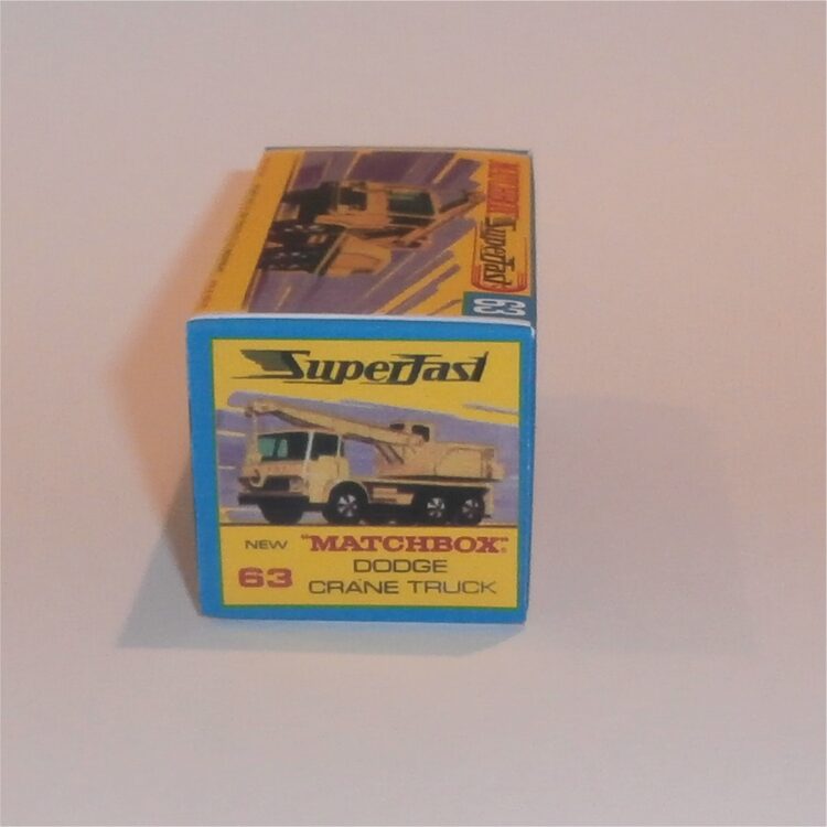 Matchbox Lesney Superfast 63 d Dodge Crane Truck G Style Repro Box - Image 3
