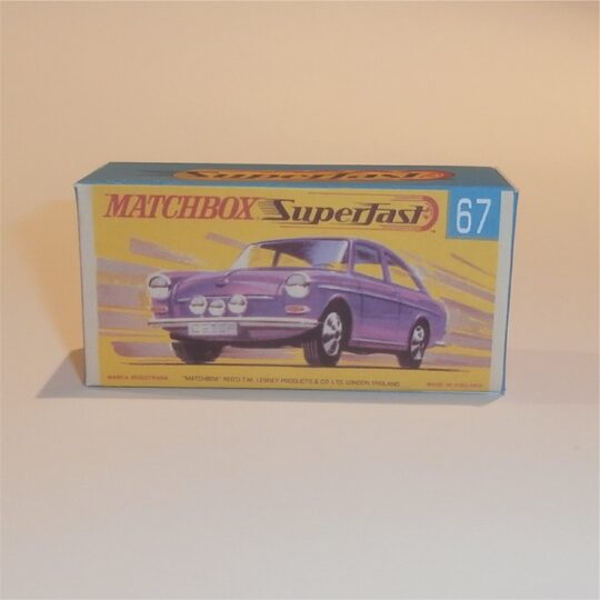 Matchbox Lesney Superfast 67 c1 Volkswagen 1600 TL Mauve G Style Repro Box