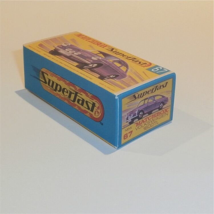 Matchbox Lesney Superfast 67 c1 Volkswagen 1600 TL Mauve G Style Repro Box - Image 2