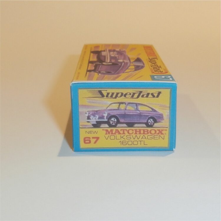 Matchbox Lesney Superfast 67 c1 Volkswagen 1600 TL Mauve G Style Repro Box - Image 3