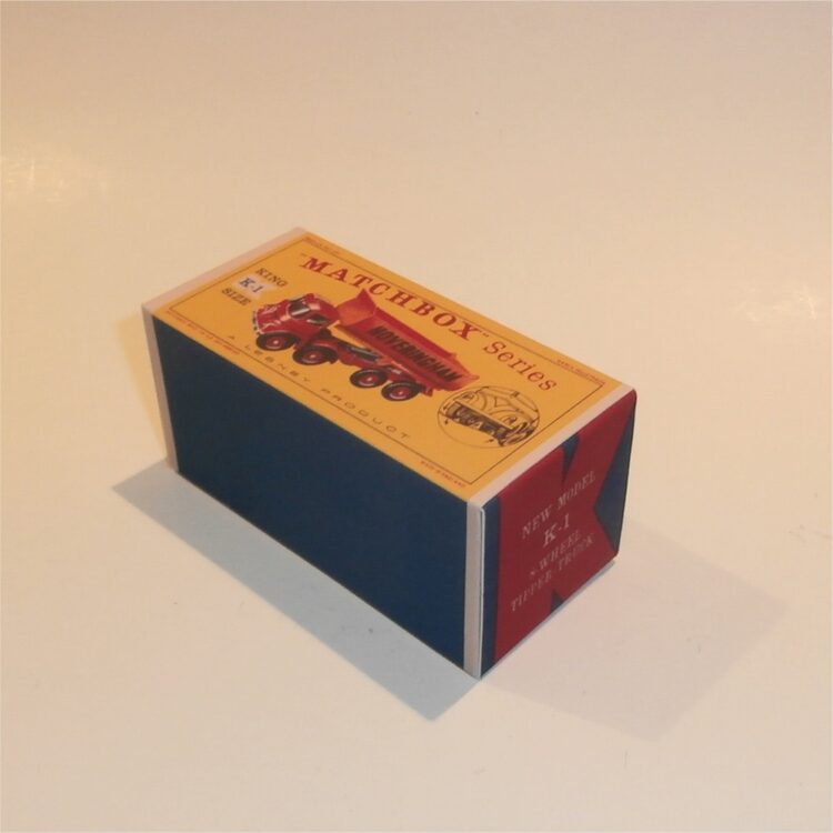 Matchbox Lesney King Size K  1 Hoveringham Tipper Dump Truck Repro Box - Image 2