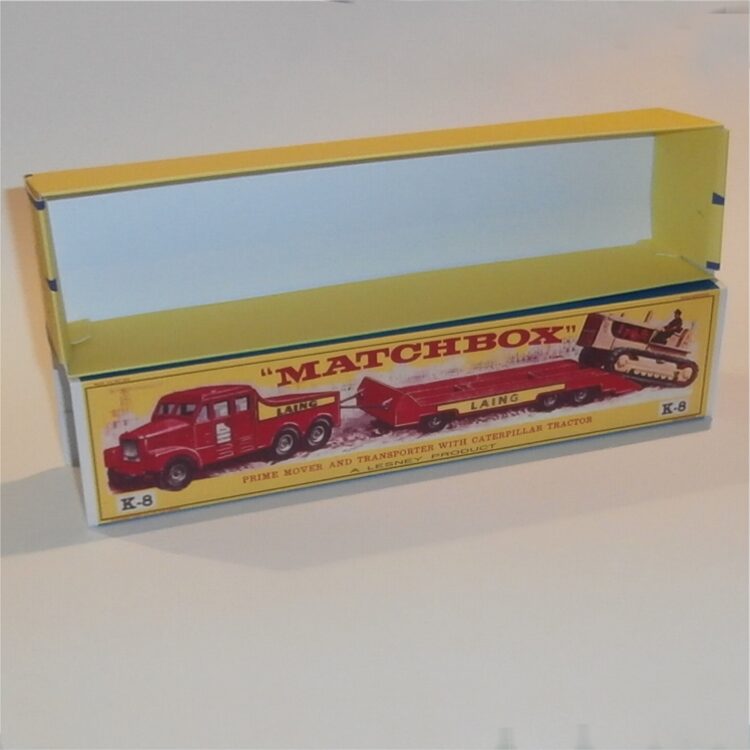 Matchbox Lesney King Size K  8 Prime Mover, Trailer, & Caterpillar Tractor Set Repro Box - Image 2