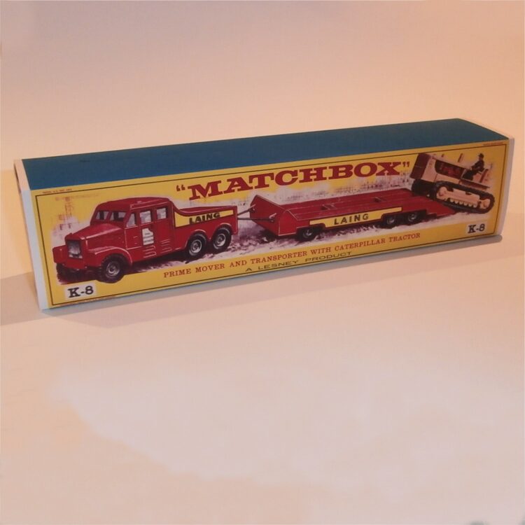 Matchbox Lesney King Size K  8 Prime Mover, Trailer, & Caterpillar Tractor Set Repro Box - Image 3
