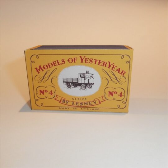 Matchbox Lesney Yesteryear 4 a Sentinel Steam Waggon A Style Repro Box